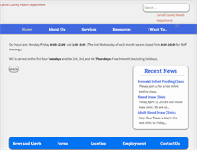 Tablet Screenshot of carrollcohealth.com